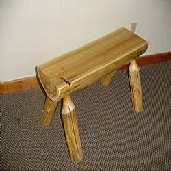 Cedar Log Bench