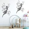 NAKLEO Reusable Plastic Wall Stencil - 59x95cm / 23" x 37" - Fairy Magic Witch Elf - Large Wallpaper Pattern Painting DIY Art Craft Template - Fabric Furniture Wood Canvas view 2