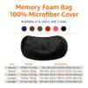 Amazon Basics Large Bean Bag Chairs for Adults, 6 ft Black Memory Foam Filled with Solid Microfiber Cover view 4