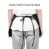 GNEGNI Server Apron with 3 Pockets, Waist Apron for Waitress and Waiter, Poly-Cotton Canvas, 23.5" x 12", Long Ties, for Restaurant, Bar, Bistro, Cafe, Home Kitchen view 4