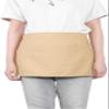 GNEGNI Server Apron with 3 Pockets, Waist Apron for Waitress and Waiter, Poly-Cotton Canvas, 23.5" x 12", Long Ties, for Restaurant, Bar, Bistro, Cafe, Home Kitchen view 1