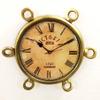 Antique Brown Marine Brass Clock 35 cm Nautical Wall Hanging Clock Home Decor view 1