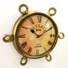 Antique Brown Marine Brass Clock 35 cm Nautical Wall Hanging Clock Home Decor view 2