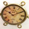 Antique Brown Marine Brass Clock 35 cm Nautical Wall Hanging Clock Home Decor view 4
