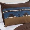 7 Piece Western Southwestern Native American Design Comforter Set Multicolor Navy Coffee Brown Embroidered Queen Size Bed in a Bag Navajo Bedding Set- Makala (Navy Blue, Queen) view 4