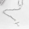 12pcs Rosary in Glass Jar Bottle Beads Rosary Silver Catholic Crucifix Necklace Virgin Mary for Baptism Baby Shower (Silver) view 2
