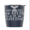 Laser Engraved Stainless Steel The Ocean Is Calling Pineapple Powder Coated Tumbler Splash Proof Lid 2 Straws*, Triple Wall Vacuum Insulated Mug Coffee Cup Travel Camping Beach (Navy Blue, 20oz) view 1