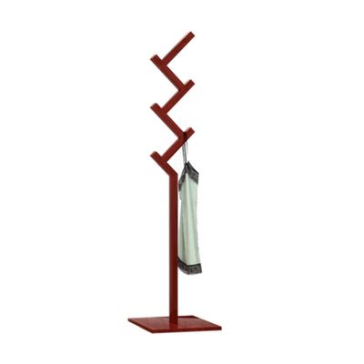 COAT RACK Floor Stable Base Wave Hook Household Wood Hanger (Color : Brown)
