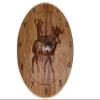 3-Dimensional Deer Clock 15 inch Solid Oak view 1