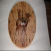 3-Dimensional Deer Clock 15 inch Solid Oak view 2