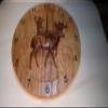 3-Dimensional Deer Clock 15 inch Solid Oak view 3