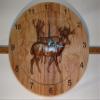 3-Dimensional Deer Clock 15 inch Solid Oak view 4