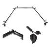 Domovina Plush 13/16" Bay Window Single Curtain Rod Black view 1