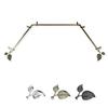 Domovina Plush 13/16" Bay Window Single Curtain Rod Black view 2