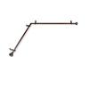 Domovina Diane 13/16" Corner Window Single Curtain Rod Cocoa/28-48 view 1