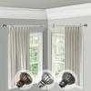 Domovina Diane 13/16" Corner Window Single Curtain Rod Cocoa/28-48 view 2