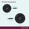 Anolon Smart Stack Hard Anodized Nonstick Frying Pan Set/ Skillet Set - 10 Inch and 12 Inch, Black view 2