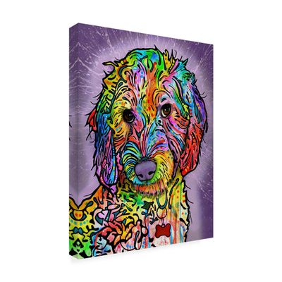Wrapped Canvas Wall Art - Dean Russo 'Sweet Poodle' Wall Art for Living Room, Bedroom, or Office Dcor - 18x24