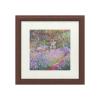 Trademark Fine Art ' The Artist's Garden at Giverny ' White Matted Wood Frame by Claude Monet 16x16 view 1