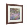 Trademark Fine Art ' The Artist's Garden at Giverny ' White Matted Wood Frame by Claude Monet 16x16 view 2
