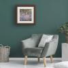 Trademark Fine Art ' The Artist's Garden at Giverny ' White Matted Wood Frame by Claude Monet 16x16 view 4