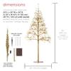 Alpine Corporation 53" H Indoor Outdoor Festive Artificial Christmas Tree with Warm White LED Lights, Gold view 3