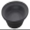 Ebros Contemporary Tao Swirl Design Round 11.75" Diameter Matte Black Jade Melamine Extra Large Dinner Plates Pack Of 6 Set For Home Kitchen Modern Dining Serveware Restaurant Supply view 2