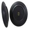 Ebros Contemporary Tao Swirl Design Round 11.75" Diameter Matte Black Jade Melamine Extra Large Dinner Plates Pack Of 6 Set For Home Kitchen Modern Dining Serveware Restaurant Supply view 3