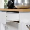 Kitchen Trolley Cart Island Rolling Storage Table Utility Cabinet Towel Hanger Side shelf 2 Large Tier1 Drawer Front Door Pull Open Kitchen Living Room Indoor Outdoor Food Server Home Kitchen Beech view 3