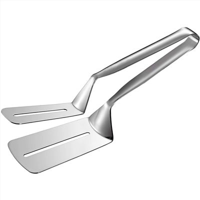 AOOSY 18/10 Metal Steak Clamp,10 Inch 3-in-1 Cooking Tong,Flipping Spatula