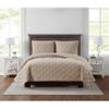 TRULY SOFT Everyday 3D Puff Quilt Set, King, Khaki view 1