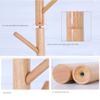 COAT RACK Solid Wood Floor Triangle Bracket Tree Hook Single Pole Hanger (Color : B) view 2