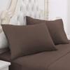 Amuze Bedding 300 TC Hypoallergenic Egyptian Cotton 4PCs Bed Sheet Set Solid (Chocolate, Twin, 14 Inches Pocket Size) view 1
