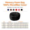 Amazon Basics Large Bean Bag Chairs for Adults, 5 ft Black Memory Foam Filled with Solid Microfiber Cover view 4