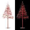 Alpine Corporation 53" H Indoor/Outdoor Artificial Christmas Tree with LED Lights, Red, Christmas Decoration view 2