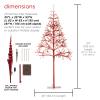 Alpine Corporation 53" H Indoor/Outdoor Artificial Christmas Tree with LED Lights, Red, Christmas Decoration view 3