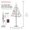 Alpine Corporation 53" Tall Artificial Christmas Tree with 380 Warm White LED Lights, Indoor/Outdoor Holiday Decoration with Flashing Lights for Porch or Lawn, Silver view 3
