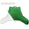 Clara Clark Reading Pillow, Back Rest Pillow for Sitting in Bed with Arms for Kids & Adults - Premium Shredded Memory Foam TV Sit Up Pillow - Medium, Green view 3