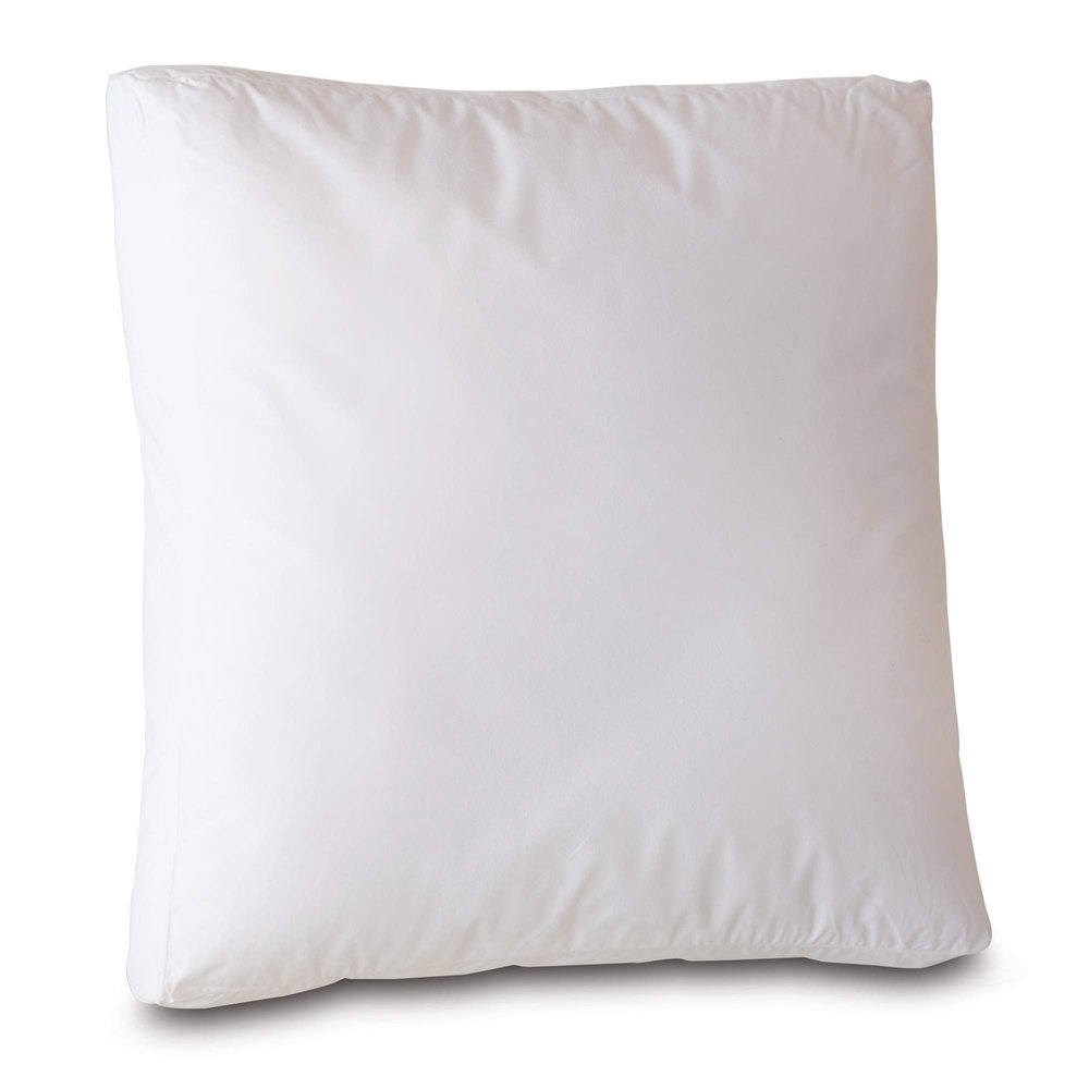 13x13x2 Hypoallergenic Luxury 100% Small Feather Boxed Square Pillow Insert, 100% Cambric Cotton Shell, Never Vacuum-Packed, Odorless, Made in USA