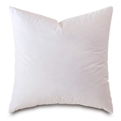 33x33 Hypoallergenic Fluffy Faux Down Poly Square Pillow Insert, 100% Cambric Cotton Shell, Never Vacuum-Packed, Made in USA