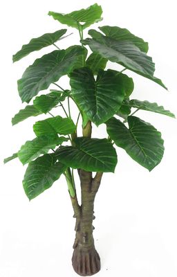 AMERIQUE Gorgeous & Unique 6 Feet Royal Hawaiian Elephant Ear Artificial Plant with Giant Leaves, UV Protection, Feel Real Tech., Standable