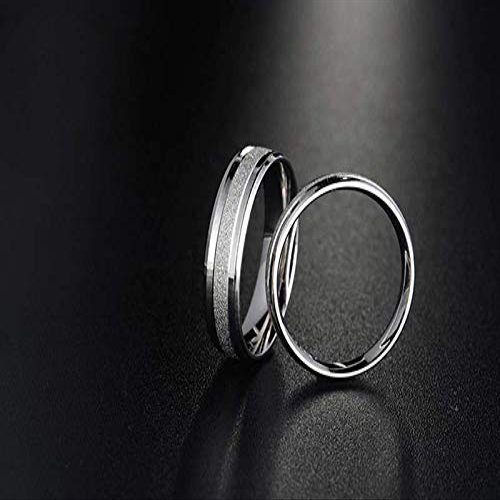 Bansriracha 1PCS Silver Rings for Men/Women 100% Real 925 Sterling Silver Frosted Flakes Ring Couple Jewelry Finger Ring (9)