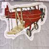 Bi-Planes Sky Hawk Skyhawk Airplanes 3PC Full Queen Quilt and Sham Set Appliqu Red Airplanes on Gray Background  view 3