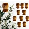 Holy Land Market Olive Wood Small Chalice or Goblet/Wine or Communion Church Cups (1.6 Inches High 0.2 oz) (10 Small Cups) view 1