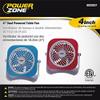 PowerZone Dual Powdered Table Fan, 2 Speeds, Plastic, 4 In W view 1