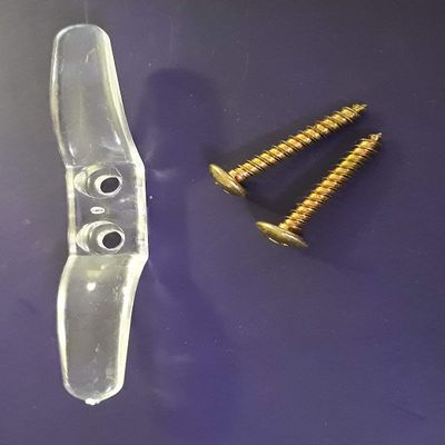 Clear Plastic Shade/Blind Cord Cleat with Screws - Child and Pet Safety (12)