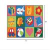 Carpets for Kids KID$Value 48.25 Toddler Fun Squares Nursery Classroom Rug 4ft x 6ft Rectangle Multi Color view 2