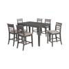 24/7 Shop at Home Merinda 7-Piece Counter Height Dining Set, Weathered Gray and Beige view 1