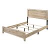 Acme Miquell Wood Rectangular Headboard Queen Panel Bed in Natural view 1