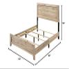Acme Miquell Wood Rectangular Headboard Queen Panel Bed in Natural view 2